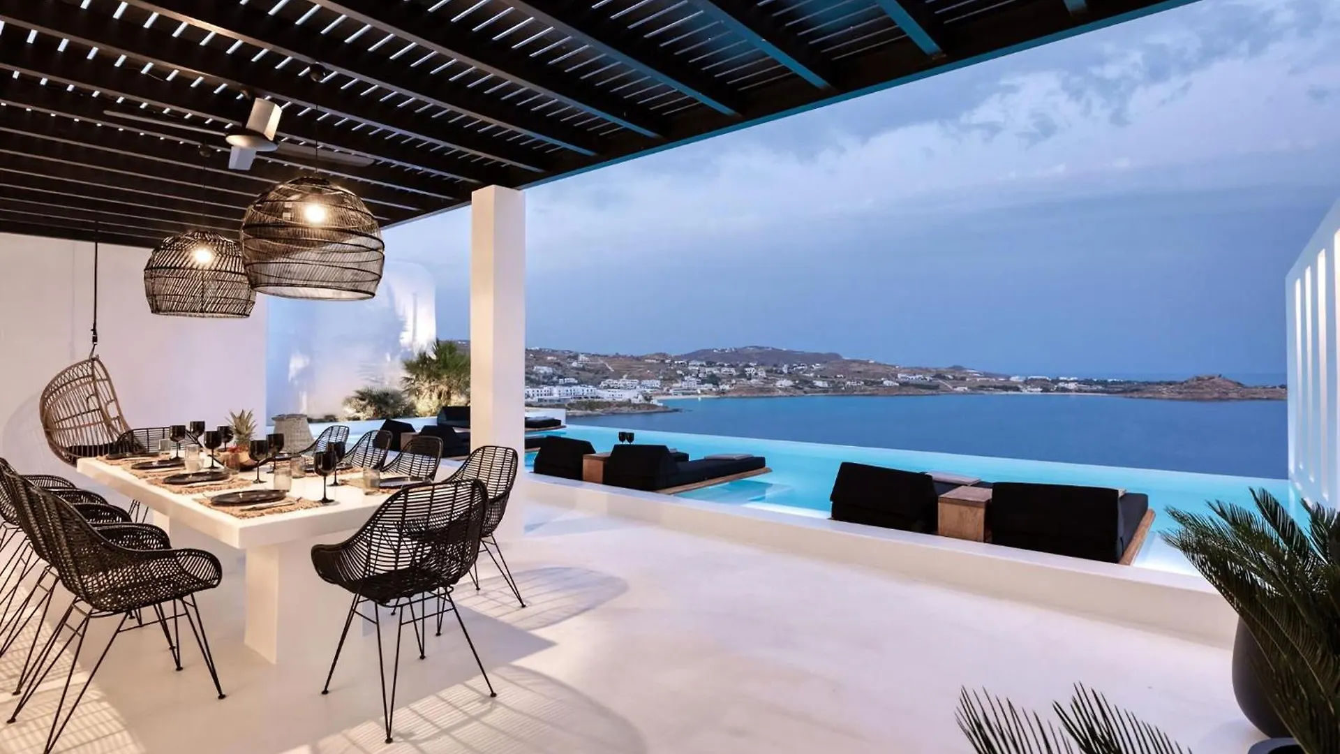 Dazzling Mykonos Villa Villa Lvellie 6 Bedrooms Unique Aegean Sea Views Private Infinity Pool Two Private Jacuzzis Psarou Beach