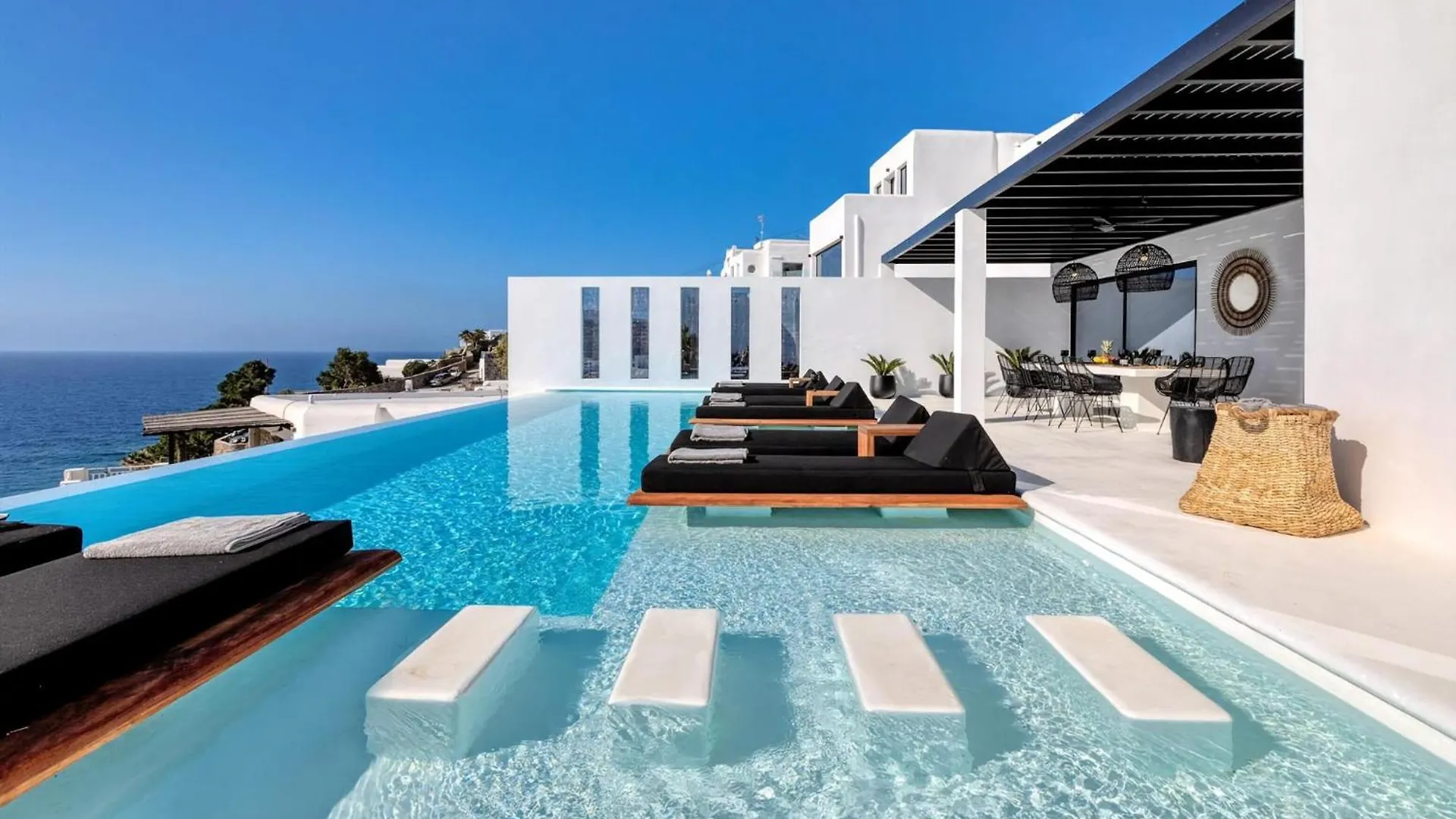 Dazzling Mykonos Villa Villa Lvellie 6 Bedrooms Unique Aegean Sea Views Private Infinity Pool Two Private Jacuzzis Psarou Beach