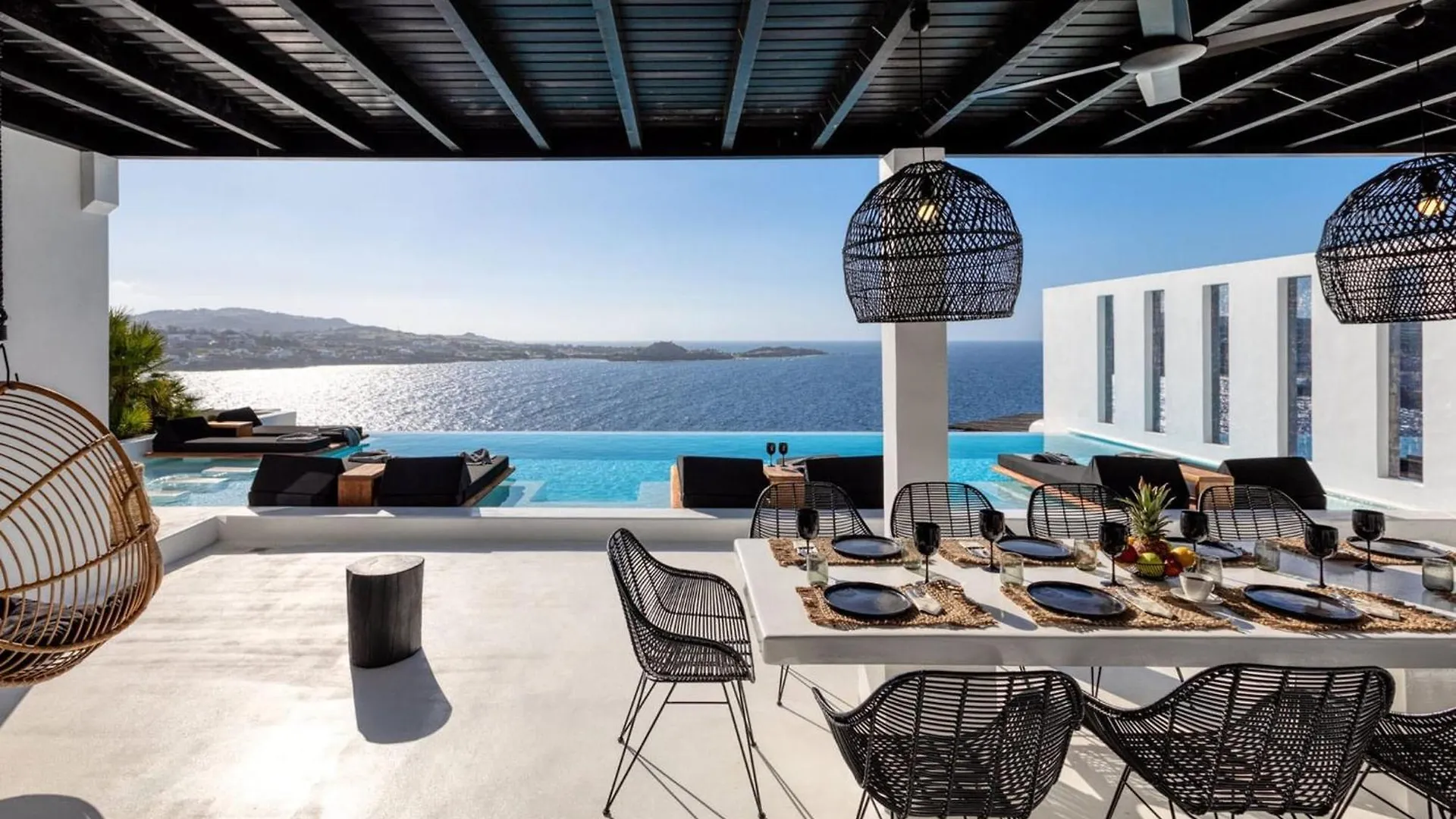 Dazzling Mykonos Villa Villa Lvellie 6 Bedrooms Unique Aegean Sea Views Private Infinity Pool Two Private Jacuzzis Psarou Beach