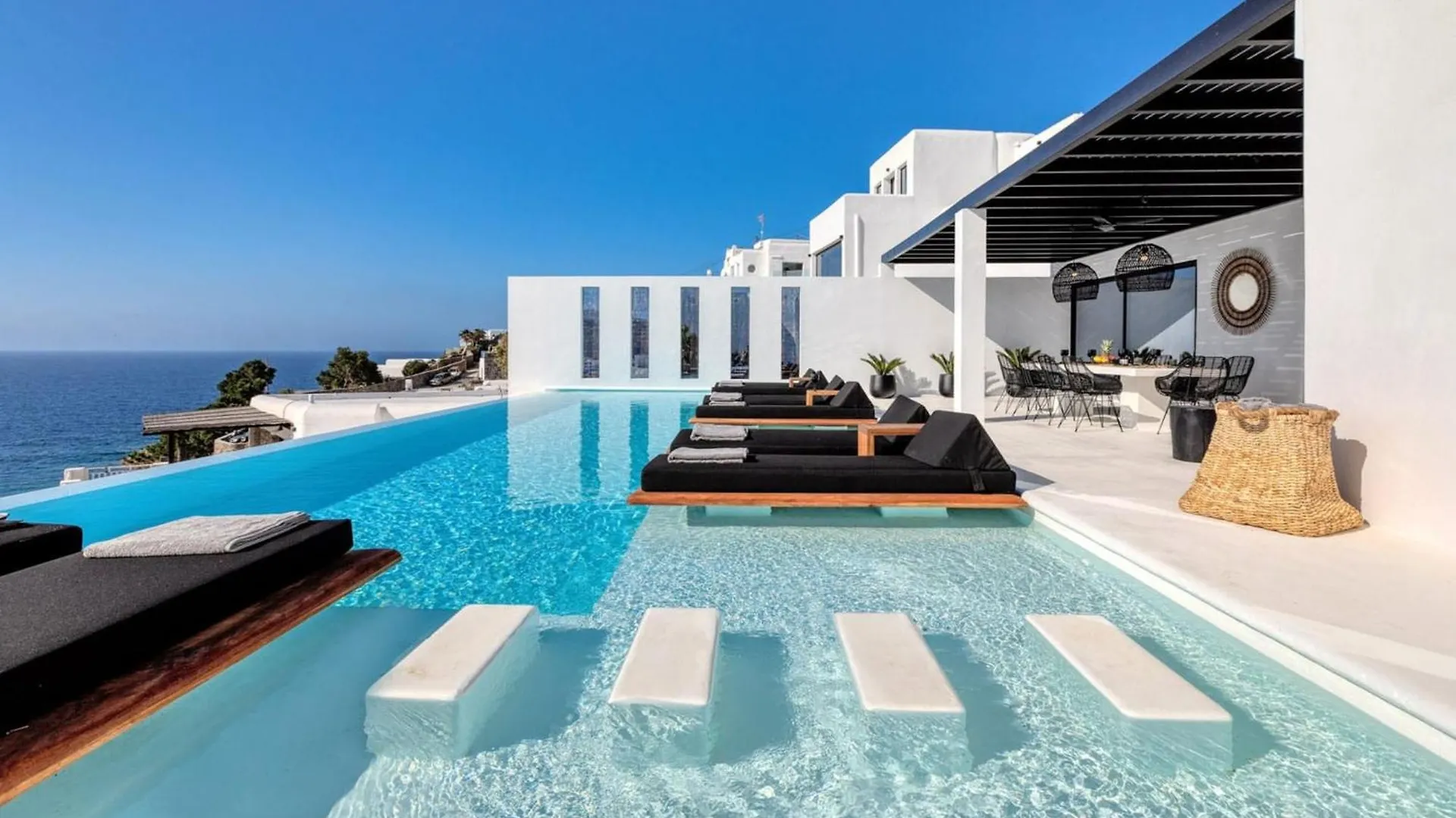 Dazzling Mykonos Villa Villa Lvellie 6 Bedrooms Unique Aegean Sea Views Private Infinity Pool Two Private Jacuzzis Psarou Beach