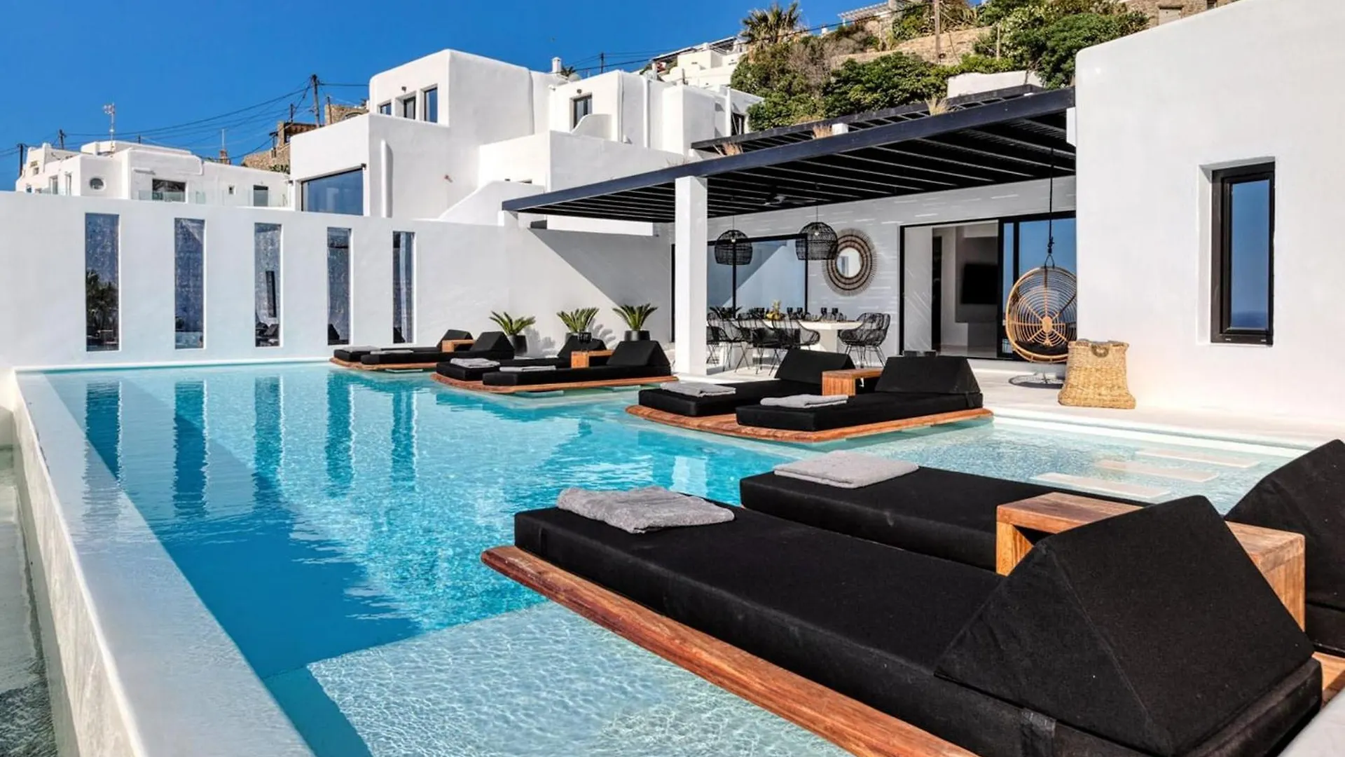 Dazzling Mykonos Villa Villa Lvellie 6 Bedrooms Unique Aegean Sea Views Private Infinity Pool Two Private Jacuzzis Psarou Beach 그리스